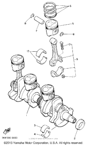 YX600AC Коленчатый вал и Поршень