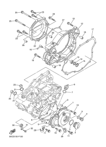 YZ250F Крышка картера двигателя