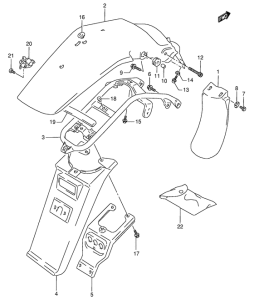 DR350 Заднее крыло