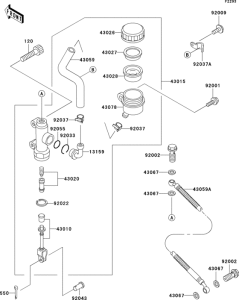 ZG1000 Задний торм цилиндр