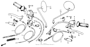 XL80S Control levers + switches + cables