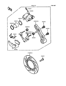 ZX400 Задний тормоз