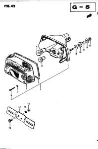 GSX250 Задний комбинированный сигнал
