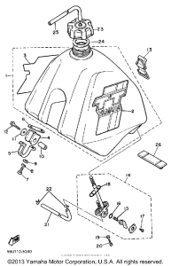 TT600S Топливный бак