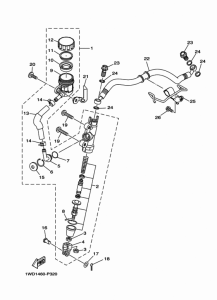 YZF-R25 リヤマスタシリンダ