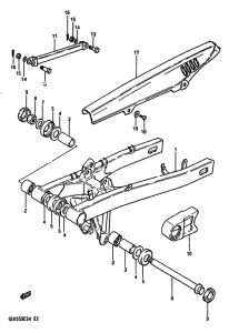 GSX550 Маятник задний