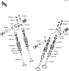 ER500 Клапана