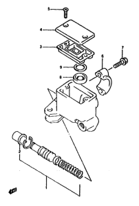 DR650 Передний тормозной цилиндр