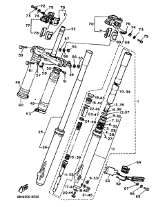 XT500 Передняя вилка