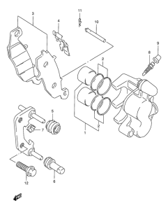 GSX750 Передний суппорт