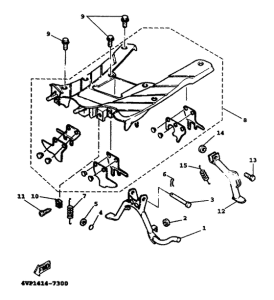 YW100T Stand. footrest