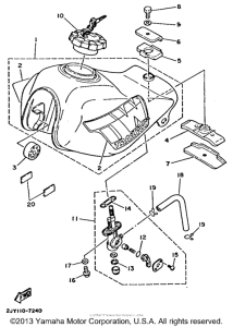 TW200 Топливный бак