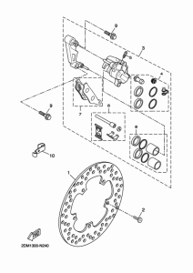 YP250R Передний суппорт