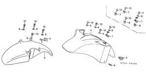 NSR125F Переднее крыло