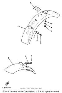 DT80 Front fender - rear fender