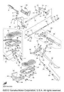 XVS650A Подножки