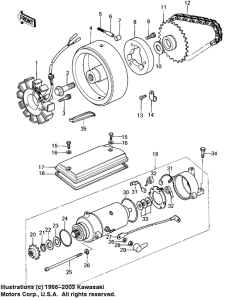 KZ400 Generator / starter motor