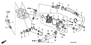 VTX1300T Водяной насос