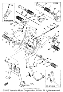 TX500A Stand footrest brake pedal
