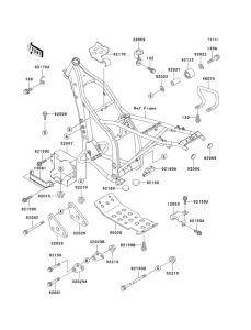 KLX250 Рама ,крепежные детали