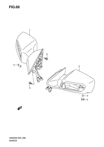 AN650 (ABS) Зеркало