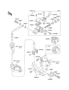 KX100 Передний тормозной цилиндр