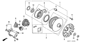 NSS250EX Engine pulley