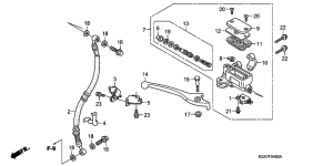 CG125ES Fr. brake master cylinder