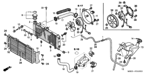 CB600F Радиатор