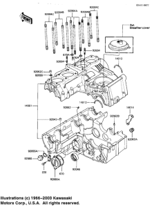 KZ1100 Картер двигателя