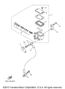 XVS650A Главный тормозной цилиндр