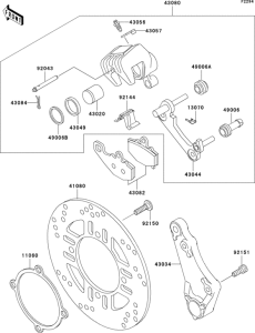 ZX600 Задний тормоз