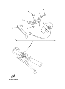 TZ250 Handle switch. lever