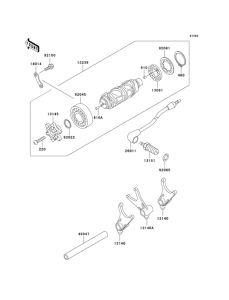 VN800 Валы и вилки переключения передач