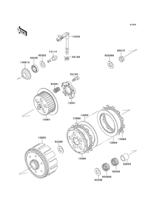 KX125 Сцепление