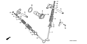 XR200R Распред вал / клапана