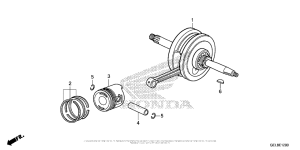 CRF50F Коленчатый вал и поршни