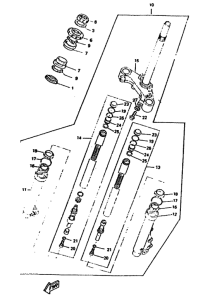 CW50 Вилка передней оси