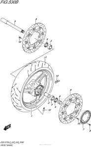 GSX-S750 Front Wheel (Gsx-S750Al5 E28)