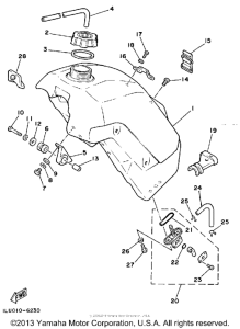YZ250T Топливный бак