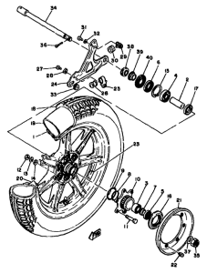 XS1100 Переднее колесо