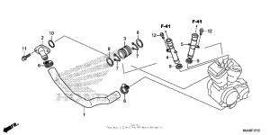 VT750C2B Патрубки охлаждения