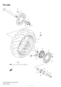 GSX-R1000Z Rear Wheel (Gsx-R1000L3 E33)