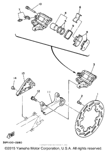YZ250A Задний суппорт