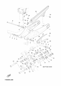 XT660Z (ABS) Задний рычаг и подвеска