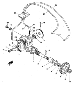 RD250 Масляный насос