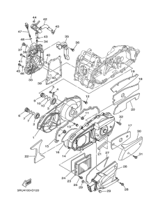 YP400 Крышка картера двигателя