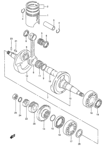 RG125 Коленвал