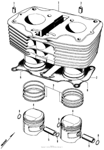 CL350 Cylinder + piston