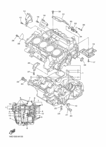 FJR1300AS Картер двигателя